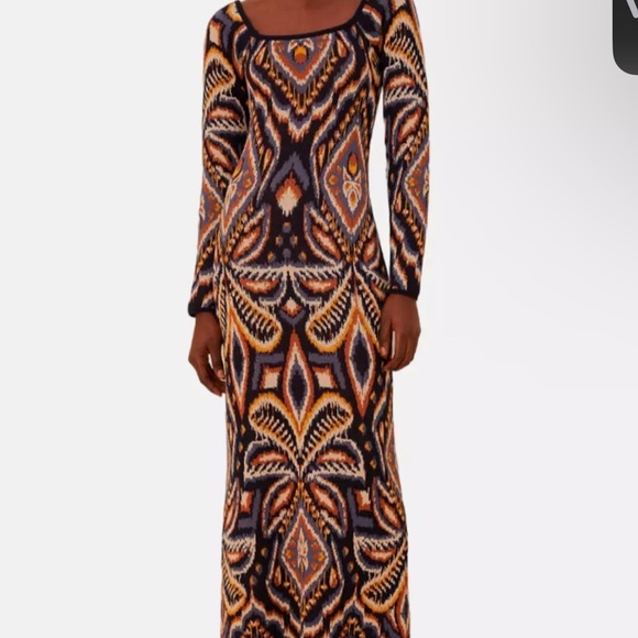 NWT Farm Rio Knit Midi Dress Medium - Picture 3 of 9